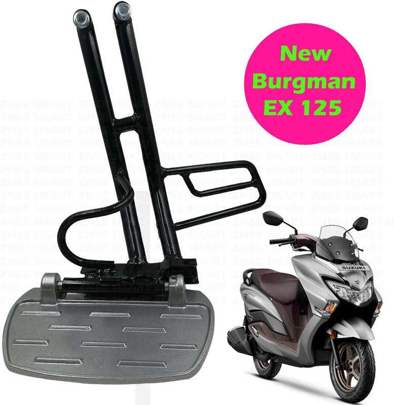 Znee Smart Lady Step Rear Footrest Compatible for Scooty Suzuki Burgman EX 125 Foot Rest  (Silver)