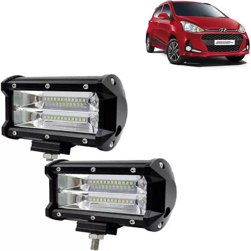 aksmit 24 LED Fog Light Set Of 2 For i10_FL132 Fog Lamp, Back Up Lamp Car, Motorbike, Truck, Van LED for Hyundai (12 V, 72 W)  (i10, Pack of 2)