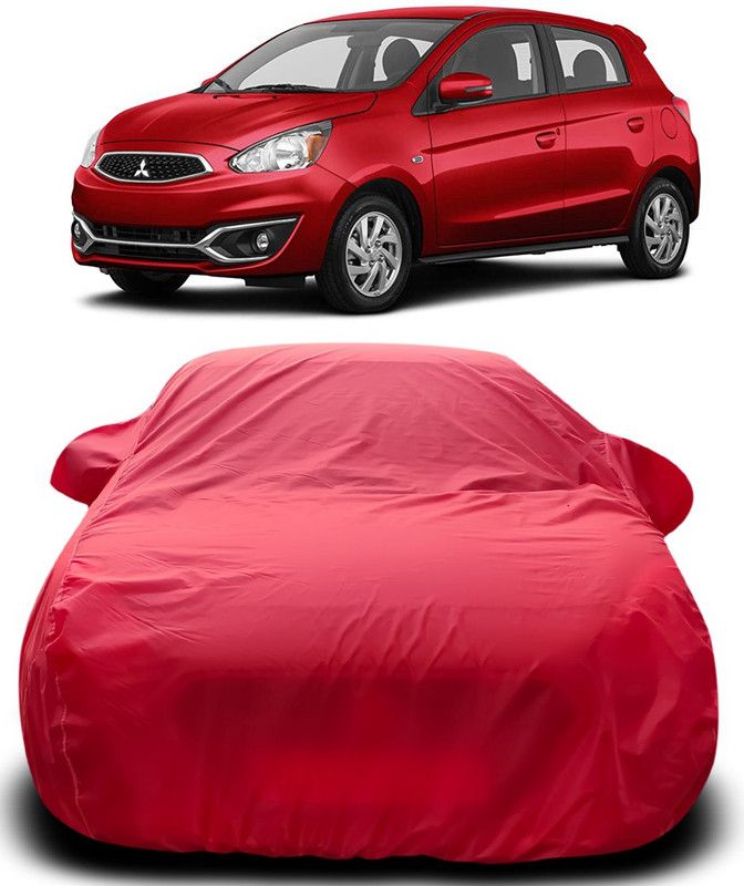 Genipap Car Cover For Mitsubishi Mirage (With Mirror Pockets)  (Red)