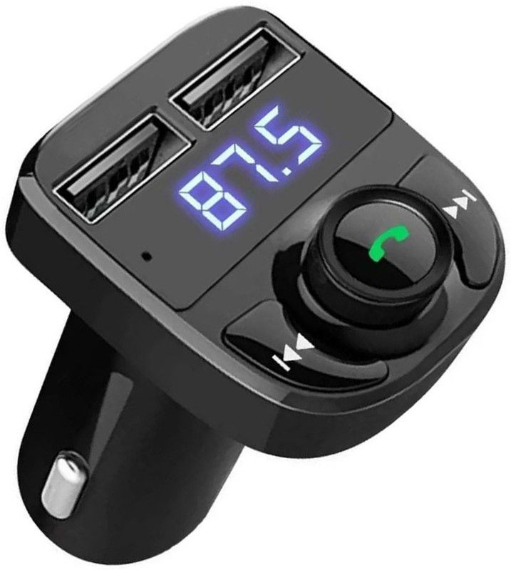 Rutba v4.1 Car Bluetooth Device with Audio Receiver, Car Charger, FM Player, FM Transmitter, MP3 Player, Car Charger  (Black)
