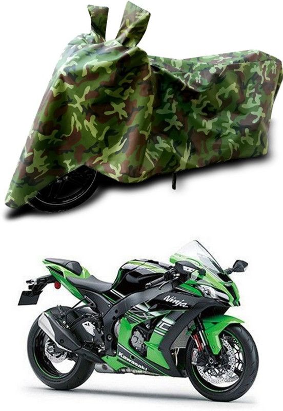 ANTHUB Two Wheeler Cover for Kawasaki  (Green)