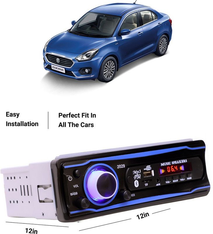 EverLand Blue Stereo-999 BLUETOOTH/USB/SD/AUX/FM/MP3 (BLUE & Black)-0-341 Car Stereo  (Single Din)