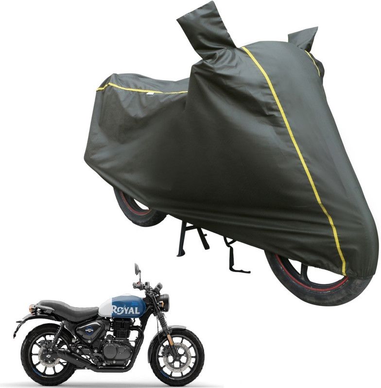 Fit Fly Waterproof Two Wheeler Cover for Royal Enfield  (Hunter 350, Green)