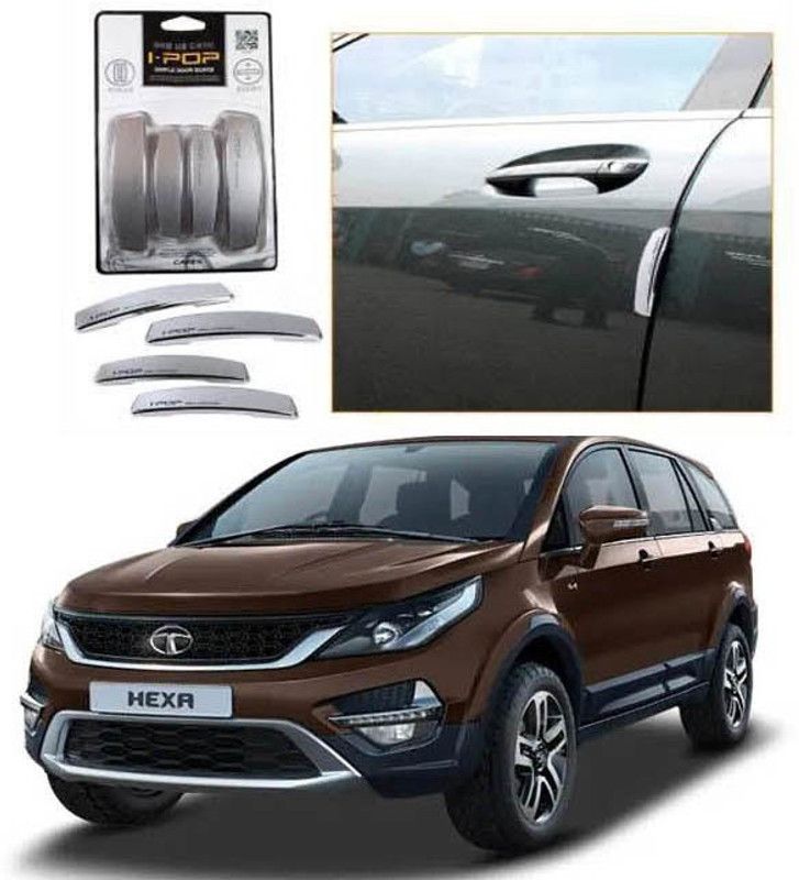 ACCESSORIQUE Plastic Car Door Guard  (Silver, Pack of 4, Tata, Universal For Car)