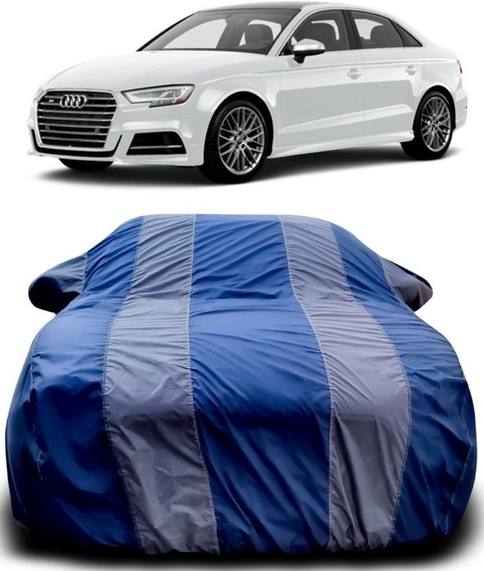 Genipap Car Cover For Audi S3 (With Mirror Pockets)  (Blue, Grey)