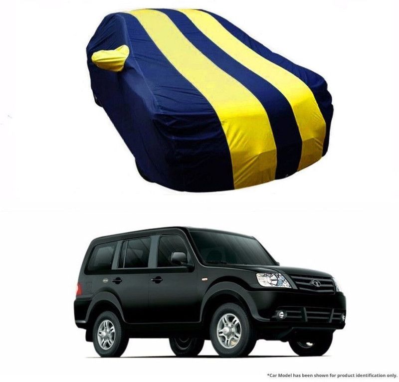 Flipkart SmartBuy Car Cover For Tata Grand Dicor (With Mirror Pockets)  (Yellow, Blue)