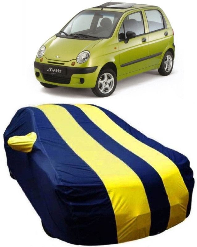 MoTRoX Car Cover For Daewoo Matiz (With Mirror Pockets)  (Blue, Yellow)