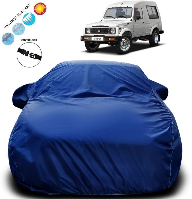 Purpleheart Car Cover For Maruti Suzuki Gypsy (With Mirror Pockets)  (Blue)