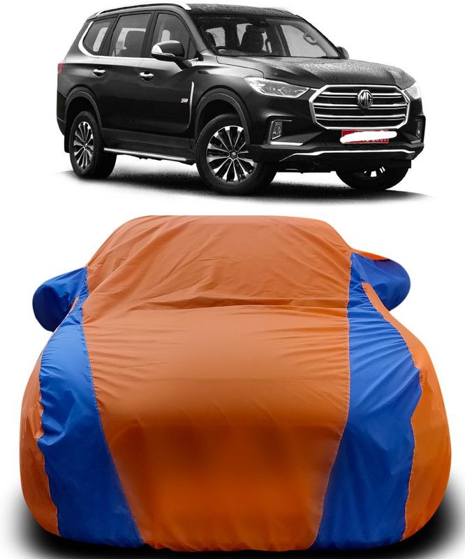 AutoBurn Car Cover For MG Gloster (With Mirror Pockets)  (Orange, Blue)