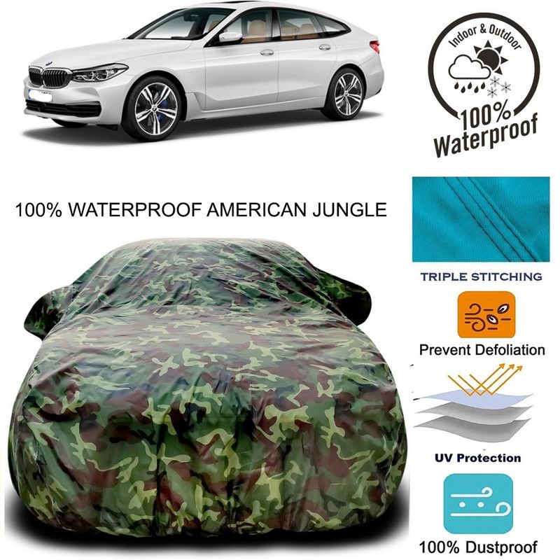 THE REAL ARV Car Cover For BMW 6GT (With Mirror Pockets)  (Brown, Green)