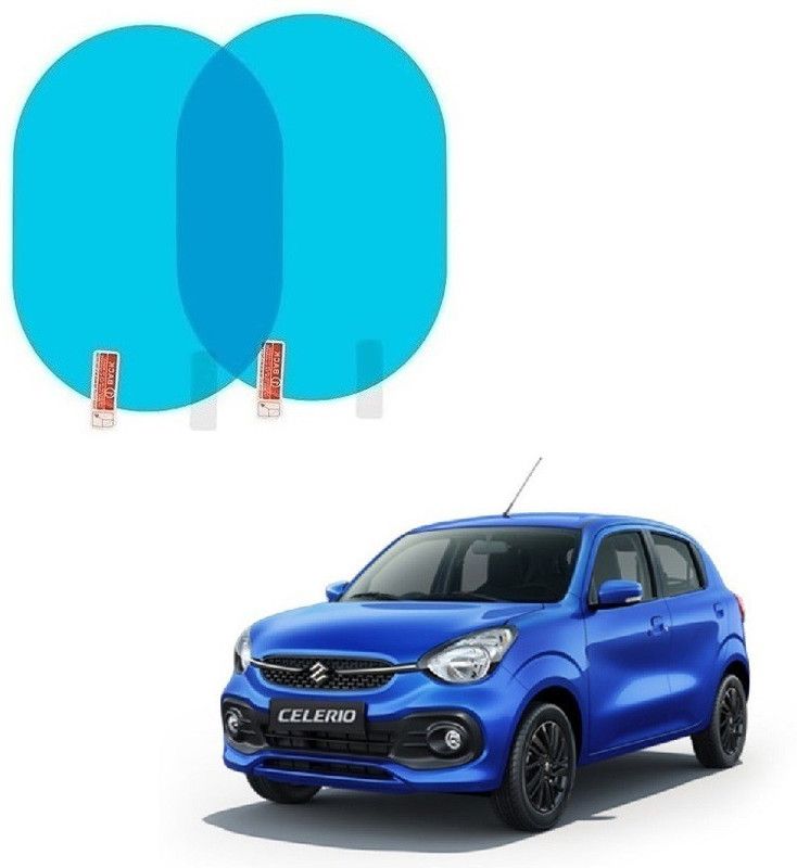SPREADX Anti Glare-Fog Rainproof Car mirror Protective Film2pc for MarutiSuzukiCelerioT3 Car Mirror Rain Blocker  (White)