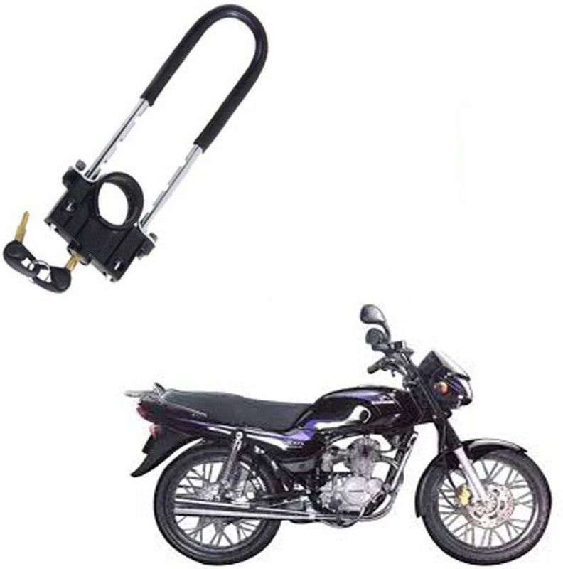 AS TRADERS U-Type Bike Anti Theft Front Shocker Lock Wheel Lock for Caliber Wheel Lock  (Black)