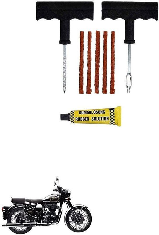 AS TRADERS Tubeless Tyre Puncture Repair Kit for Royal Enfield Classic Chrome Tubeless Tyre Puncture Repair Kit