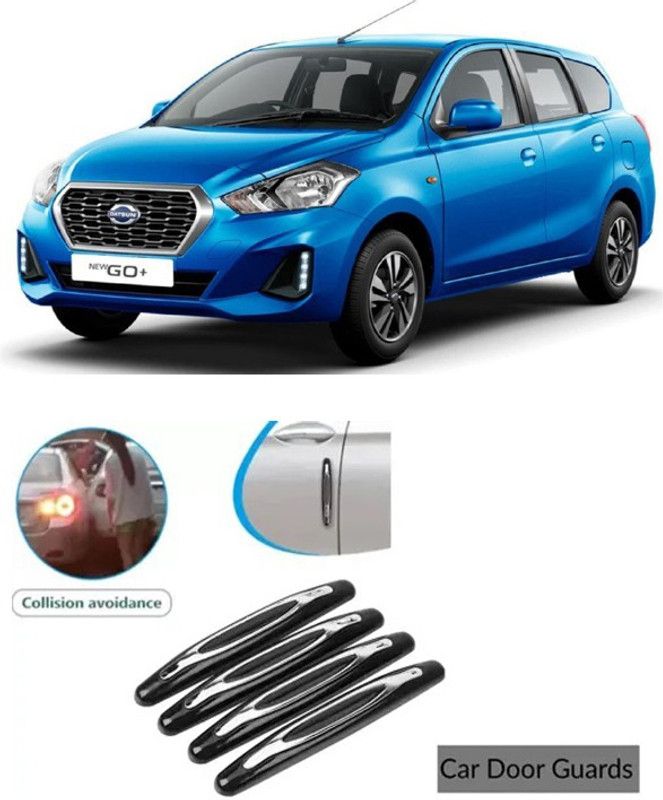 Etradezone Plastic Car Door Guard  (Black, Pack of 4, Datsun, Go)