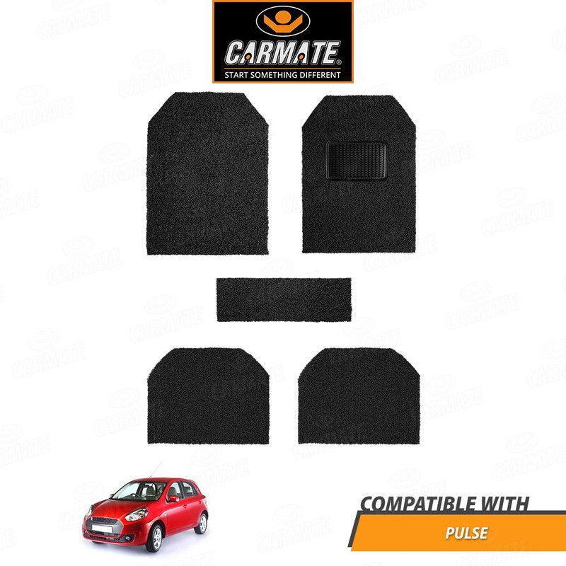 CARMATE Polyester Standard Mat For Renault Pulse  (Black)