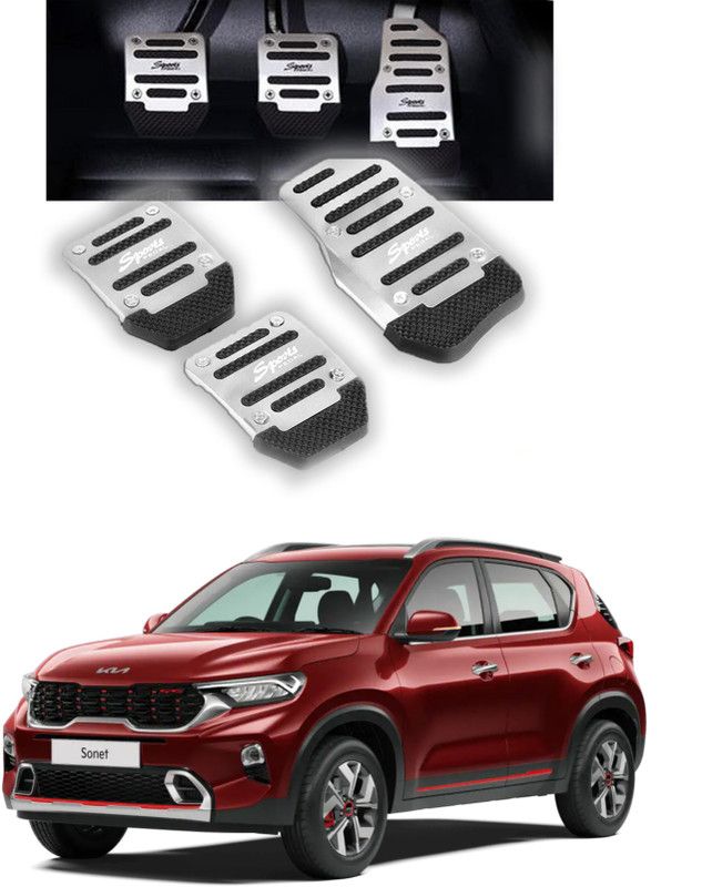 Gadiparts ™ Non-Slip Manual Silver Guj Car Pedal Kit Cover for Sonat Car Pedal