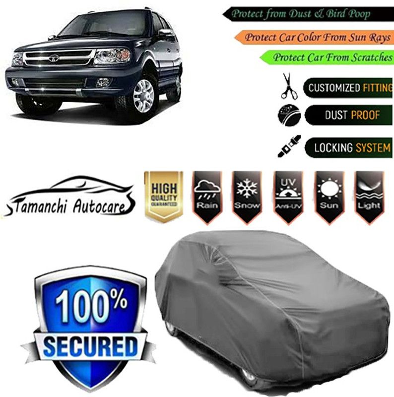 Tamanchi Autocare Car Cover For Tata Safari Dicor  (Grey)