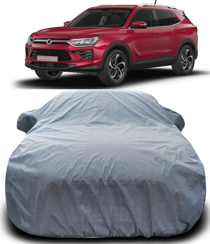 MoTRoX Car Cover For SsangYong Korando (With Mirror Pockets)  (Black, White)