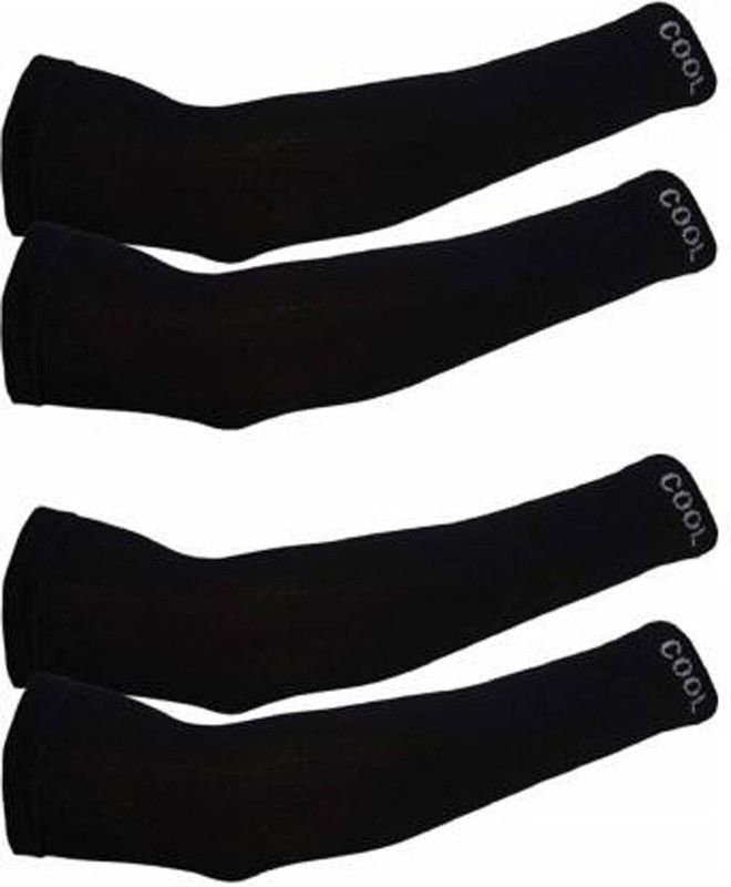 LEZTO Fashion Mart Nylon, Cotton Arm Sleeve For Men & Women  (Free, Black)