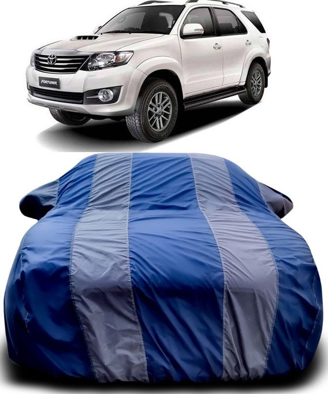 MoTRoX Car Cover For Toyota Fortuner Old (With Mirror Pockets)  (Blue, Grey)
