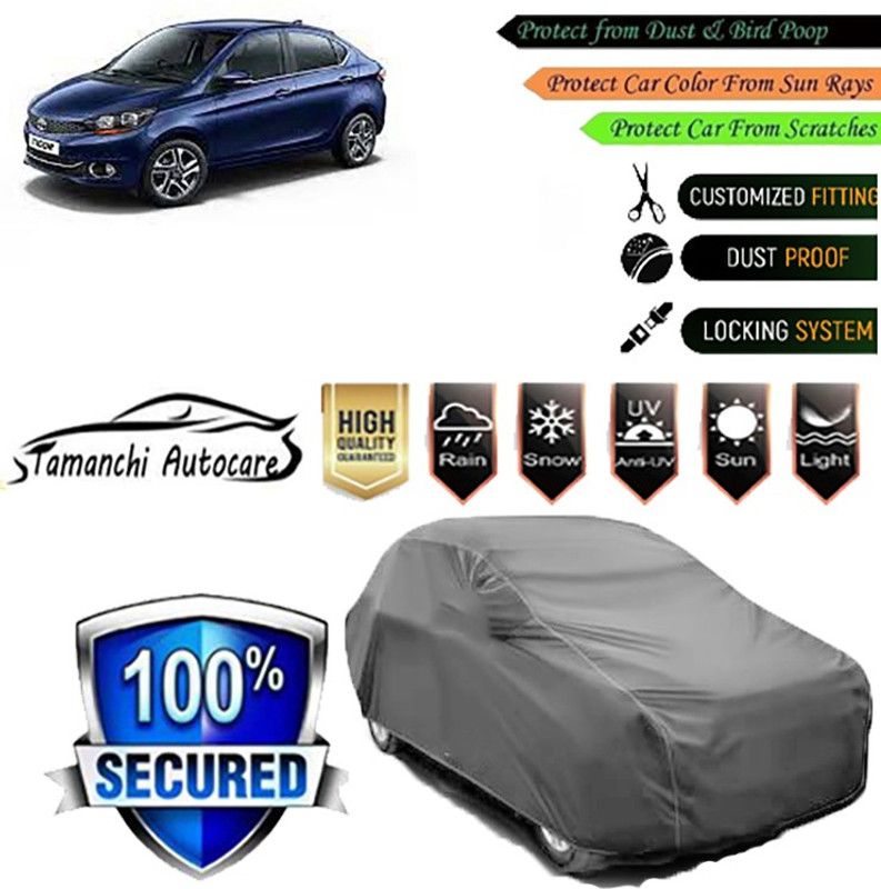 Tamanchi Autocare Car Cover For Tata Tigor  (Grey)