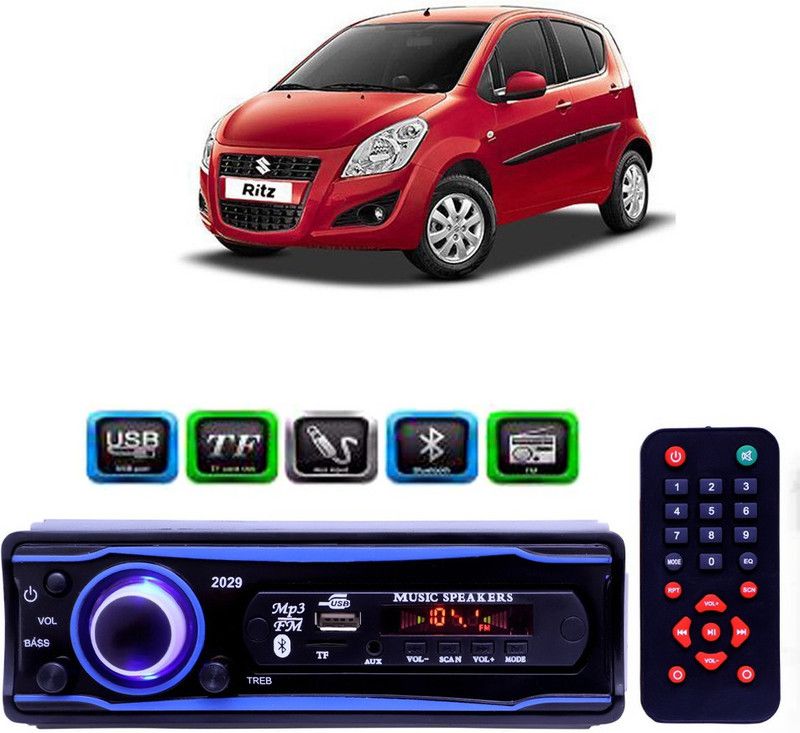 Genipap STEREO-999 BLUETOOTH/USB/SD/AUX/FM/MP3 (BLUE & Black)-308 Car Stereo  (Single Din)