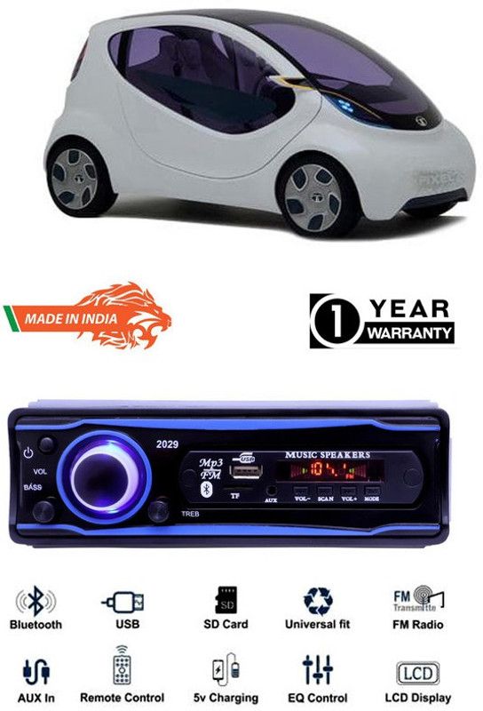 Bluedrum Blue 2029 USB/AUX/SD/BLUETOOTH/FM/MP3 BOOM MASTER STANDARD- B-D538 Car Stereo  (Single Din)