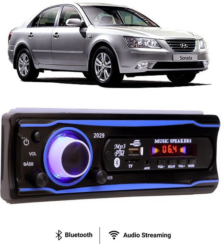 Purpleheart Blue Stereo-999 BLUETOOTH/USB/SD/AUX/FM/MP3 (BLUE & Black)P-201 Car Stereo  (Single Din)