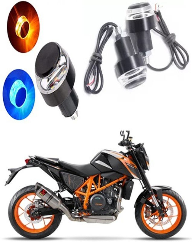 THE ONE CUSTOM HEAVY HANDLE LIGHT BLUE AND ORANGE FOR BIKE AND SCOOTY C-080 Bike Handlebar Weights  (2 BLUE AND ORANGE)