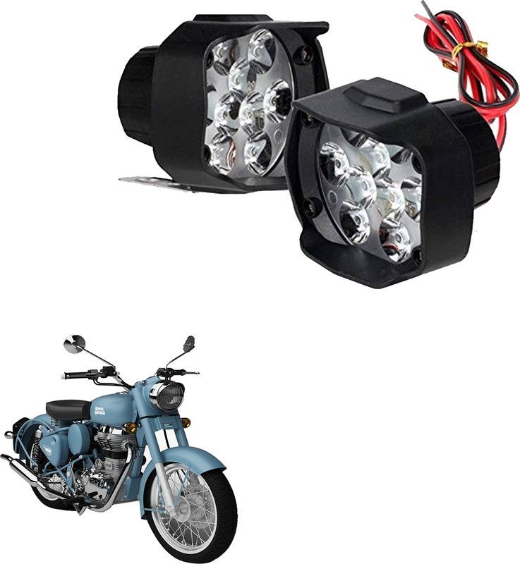 Vagary 9LED 16W Anti-Fog Spot Light Auxiliary Headlight 053 Headlight, Fog Lamp, Indicator Light, Mirror Light Car, Motorbike LED for Royal Enfield (24 V, 15 W)  (Universal For Bike, Pack of 2)