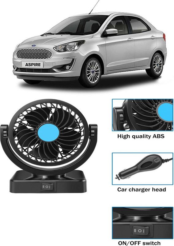 Amulite Cooling Car Fan 360 Degree Rotatable For vehicle-G-CF 029 Car Interior Fan  (12 V)
