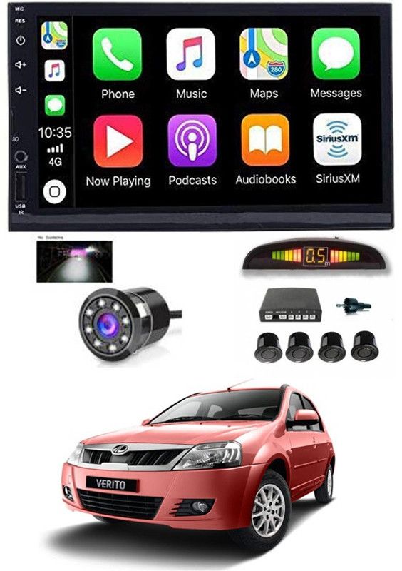MATIES 7 INCH Full Double Din Car Screen Stereo Media Player Audio Video Touch Screen Stereo Full HD with MP3/MP4/MP5/USB/FM Player/WiFi/Bluetooth & Mirror Link with Back Rear Camera & Black Sensor For Verito Car Stereo  (Double Din)