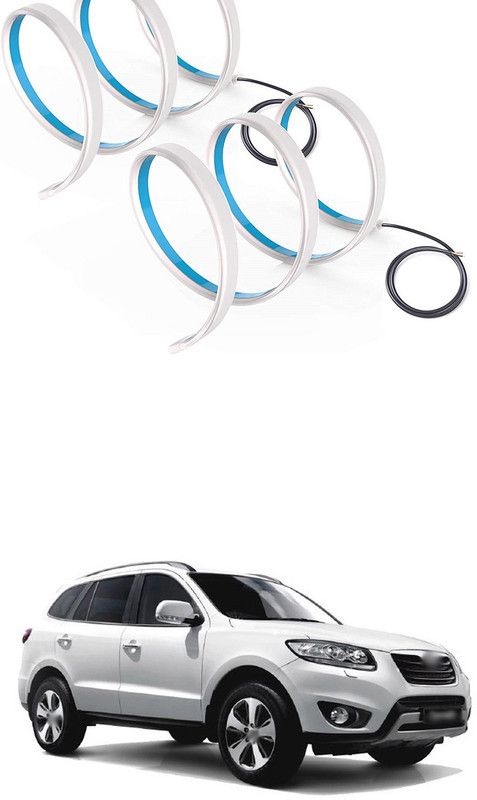 PRTEK Car Flexible LED Strip Light For Headlight Sequential Flasher DRL Flowing Amber Turn Signal Lamp daytime running light White yellow turn signal lamp 12V Z89 Car Reflector Light  (Yellow, White)