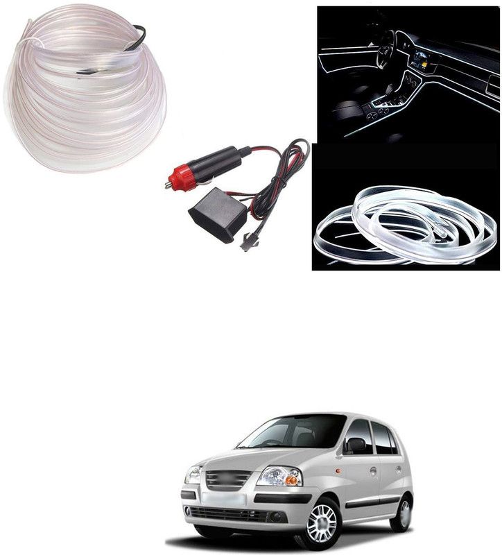 PECUNIA LED EL Wire Neon Cool Light Lamp Kit String Strip Interior Trim Dash 593 Headlight Car, Motorbike LED for Hyundai (12 V, 12 W)  (Universal For Car, Pack of 1)