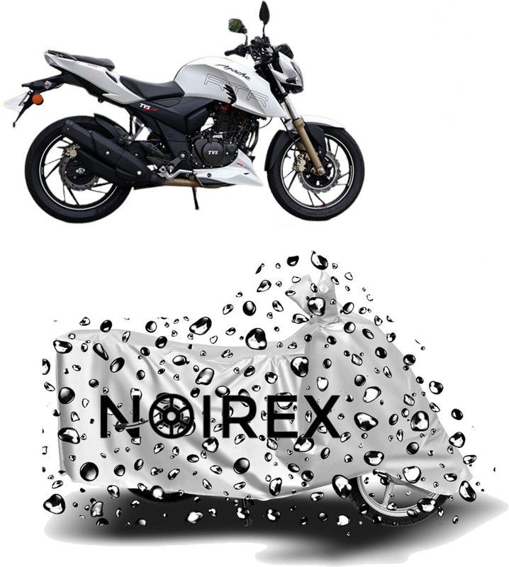 NOIREX Two Wheeler Cover for TVS  (Apache RTR 200 4V, Silver)