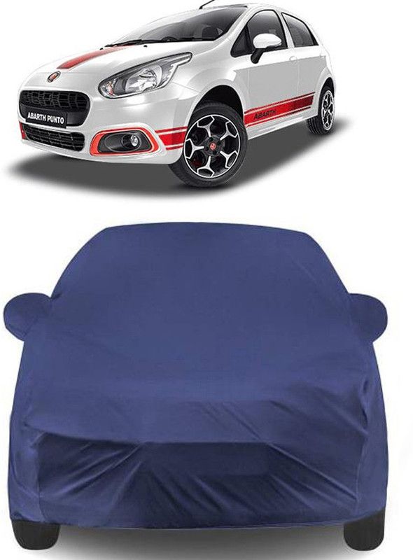 Dvis Car Cover For Fiat Abarth Punto (With Mirror Pockets)  (Blue)