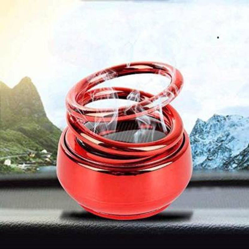 Pepino Best Aroma Car Perfume Diffuser 360 Degree Air Purifier 360 Degree Solar Rotating Perfume Car Decoration ring Dashboard Solar Idol Air Purifier  (Pack of 1)