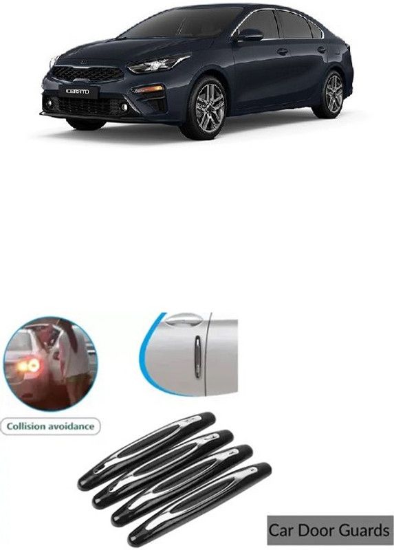 Etradezone Plastic Car Door Guard  (Black, Pack of 4, Universal For Car, Universal For Car)