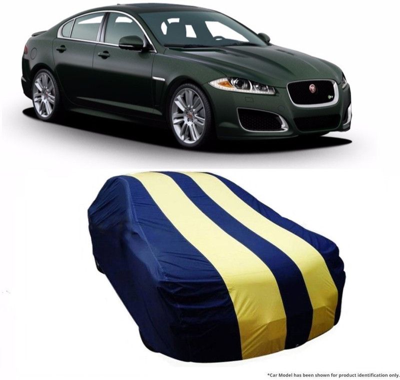 Flipkart SmartBuy Car Cover For Jaguar XFR (With Mirror Pockets)  (Yellow, Blue)