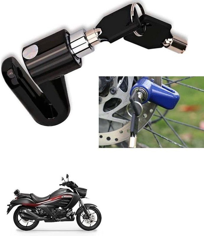 AS TRADERS Motorcycle Disc Brake Lock/Disk Lock Security for Suzuki Intruder Disc Lock  (Black)