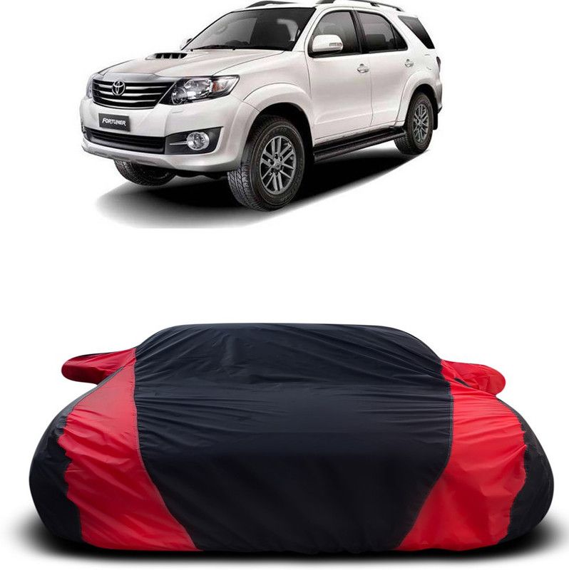 Ascension Car Cover For Toyota Fortuner Old (With Mirror Pockets)  (Black, Red)