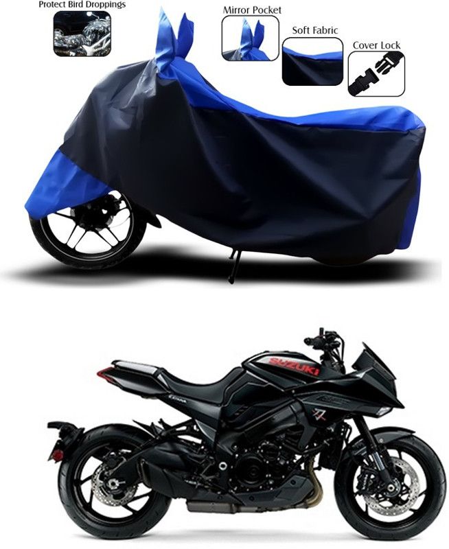SEBOMGO Waterproof Two Wheeler Cover for Suzuki  (Blue)