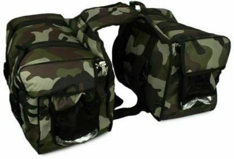 AHL Double-side Multicolor Leatherette Motorbike Saddlebag