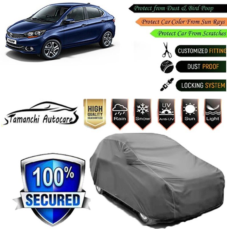 Tamanchi Autocare Car Cover For Tata Tigor Facelift  (Grey)