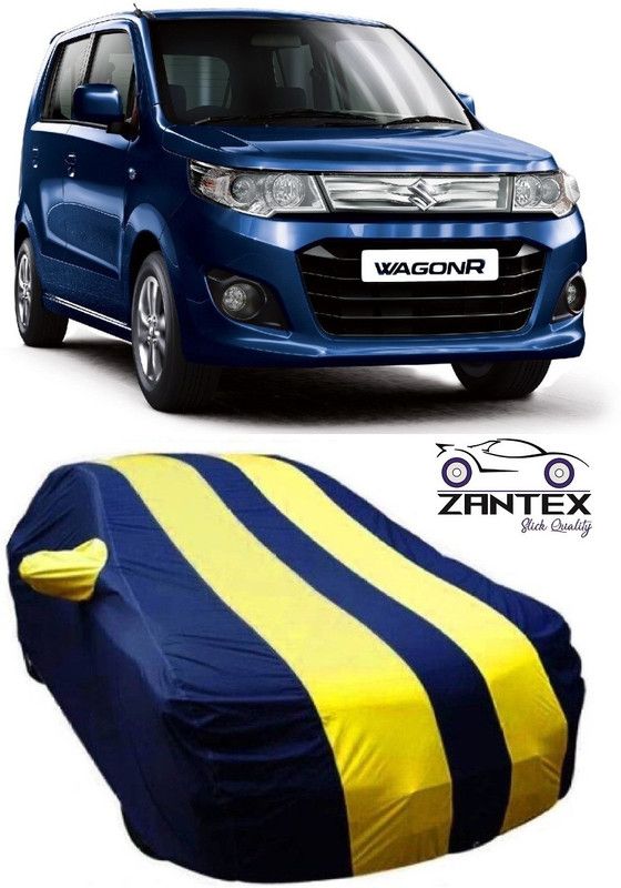 ZANTEX Car Cover For Maruti Suzuki WagonR (With Mirror Pockets)  (Blue, Yellow)