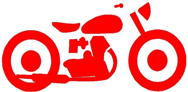 BikerZZZcluB Sticker & Decal for Bike  (Red)