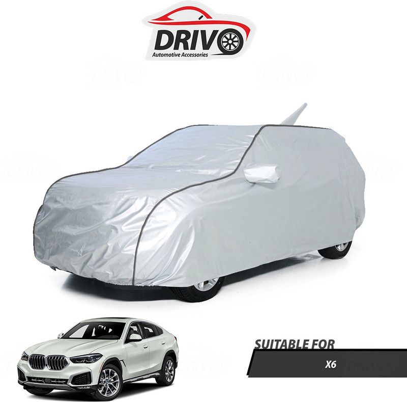 Drivo Car Cover For BMW X6 (With Mirror Pockets)  (Silver)