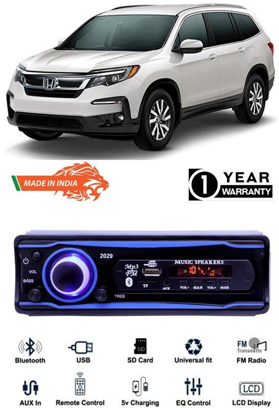 AutoTiger Blue 2029 USB/AUX/SD/BLUETOOTH/FM/MP3 BOOM MASTER STANDARD-AT165 Car Stereo  (Single Din)
