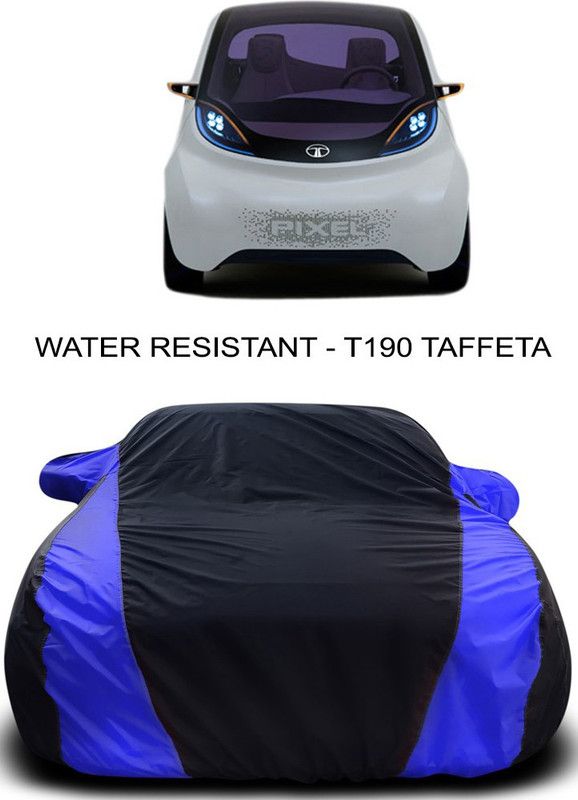 Ascension Car Cover For Tata Megapixel (With Mirror Pockets)  (Black, Blue)