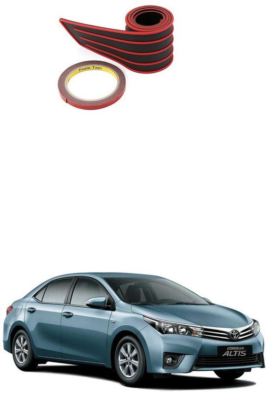PRTEK Plastic Car Bumper Guard  (Black, Red, Pack of 1, Toyota, Corolla Altis)